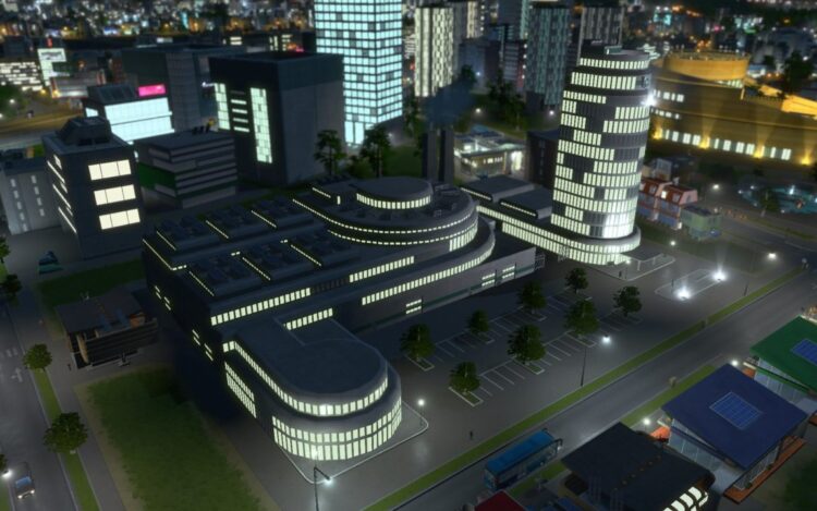 Cities: Skylines - Content Creator Pack: High-Tech Buildings (PC) Скриншот — 4