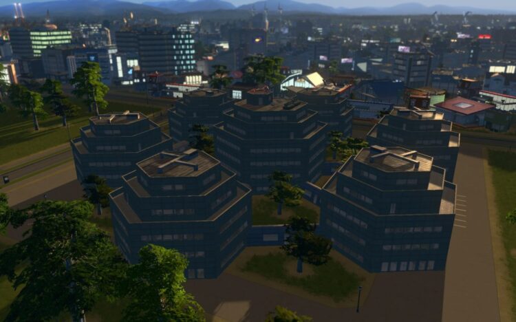 Cities: Skylines - Content Creator Pack: High-Tech Buildings (PC) Скриншот — 1