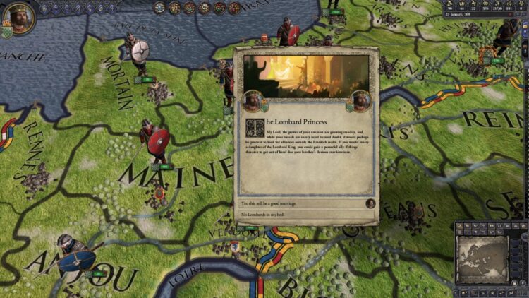 Crusader Kings II: Charlemagne (PC) Скриншот — 9