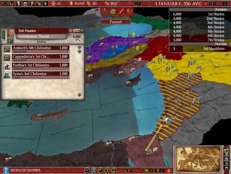 Europa Universalis: Rome - Gold Edition (PC) Скриншот — 8