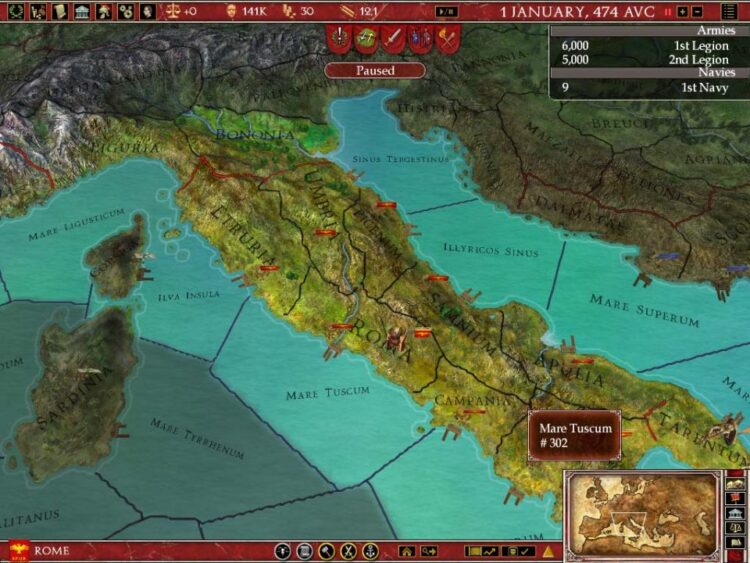 Europa Universalis: Rome - Gold Edition (PC) Скриншот — 2