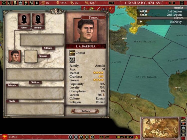 Europa Universalis: Rome - Gold Edition (PC) Скриншот — 1
