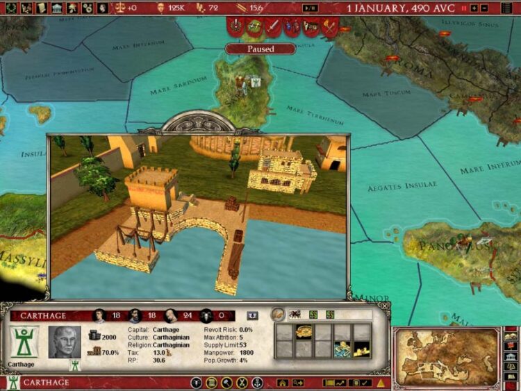 Europa Universalis: Rome - Gold Edition (PC) Скриншот — 5